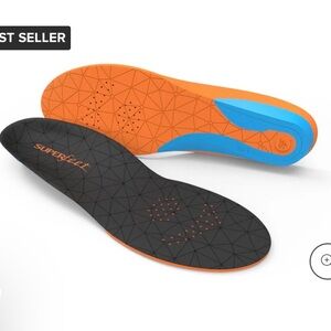 Superfeet Orange and Black Insoles Size C Men 5.5-7 Women 6.5-8 brand newno box